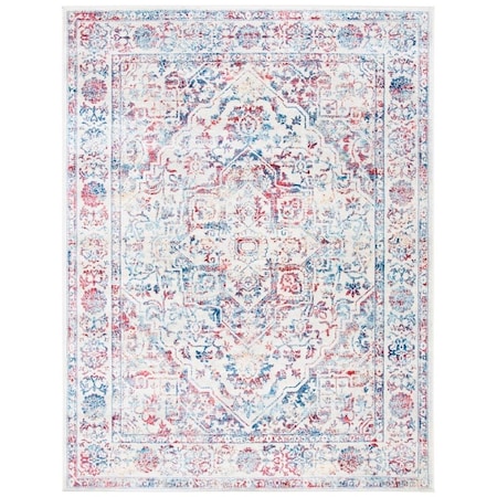 Safavieh 8 x 10 ft. Brentwood Power Loomed Rectangle Area Rug Ivory & Blue BNT832B-8
